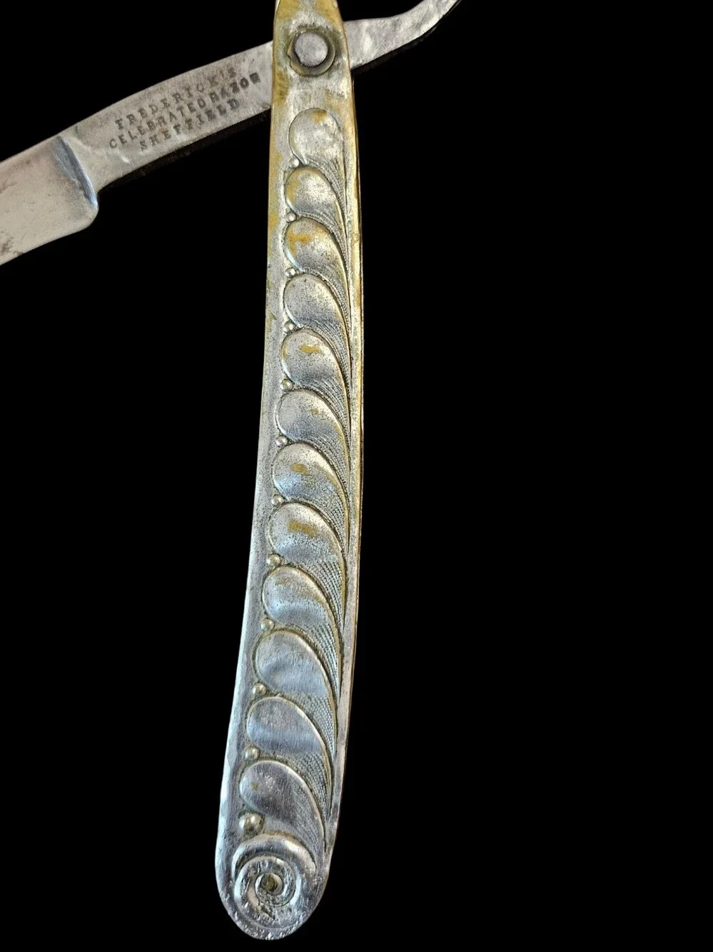 Straight Razor By Frederick's Celebrated Razor Vintage Sheffield England Metal